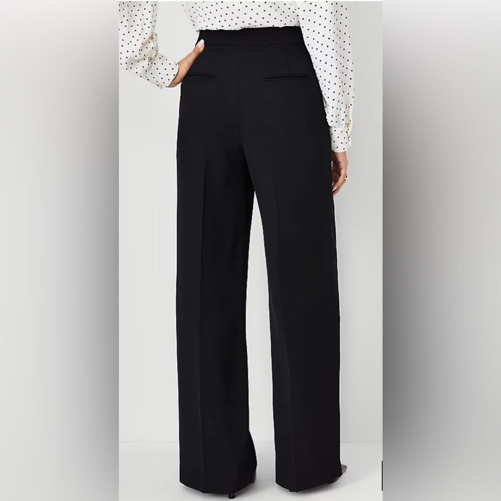 Ann Taylor Black Wide-Leg Dress Pants - Picture 3 of 7